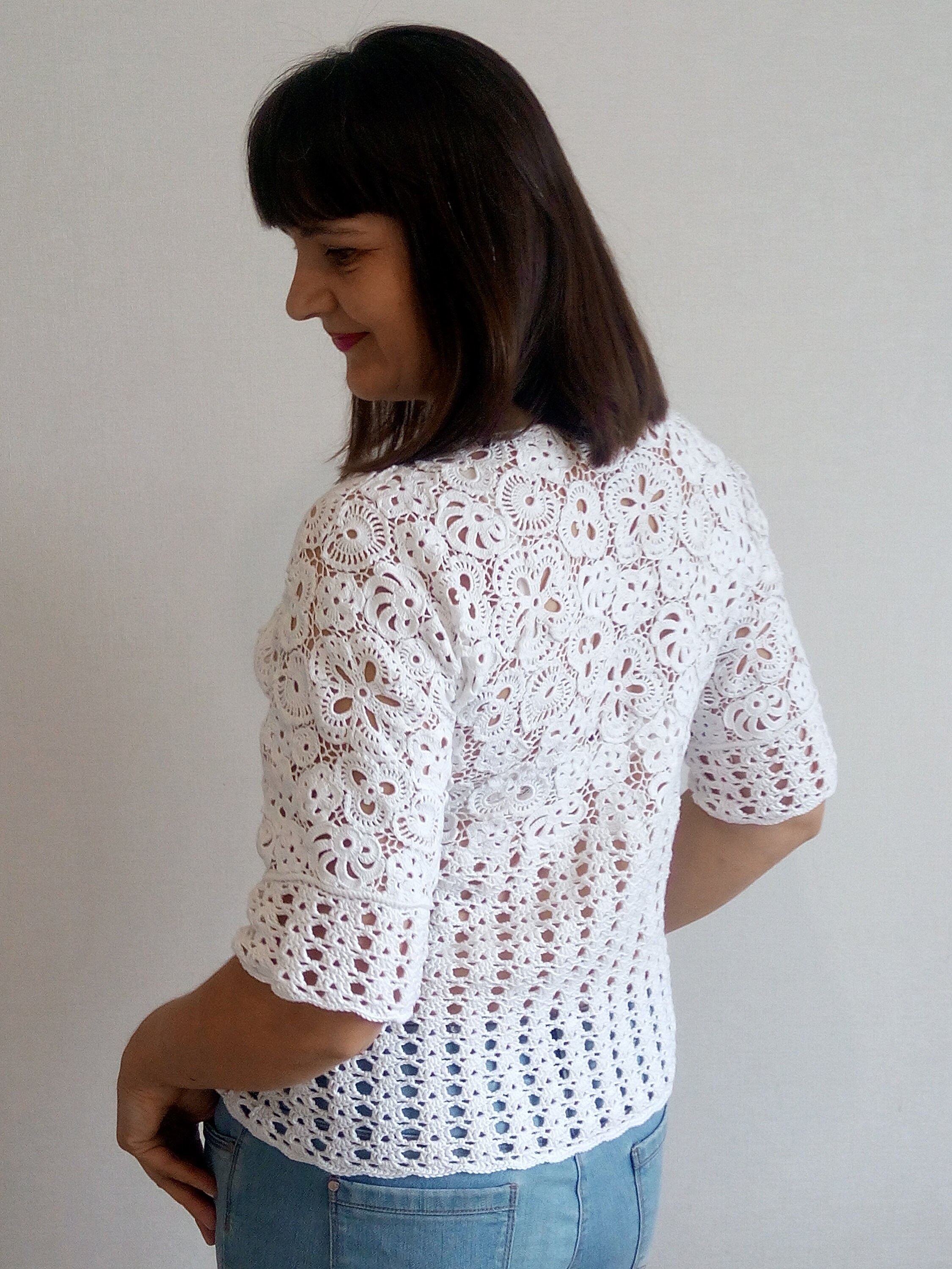 Cotton Lace Blouse - Etsy