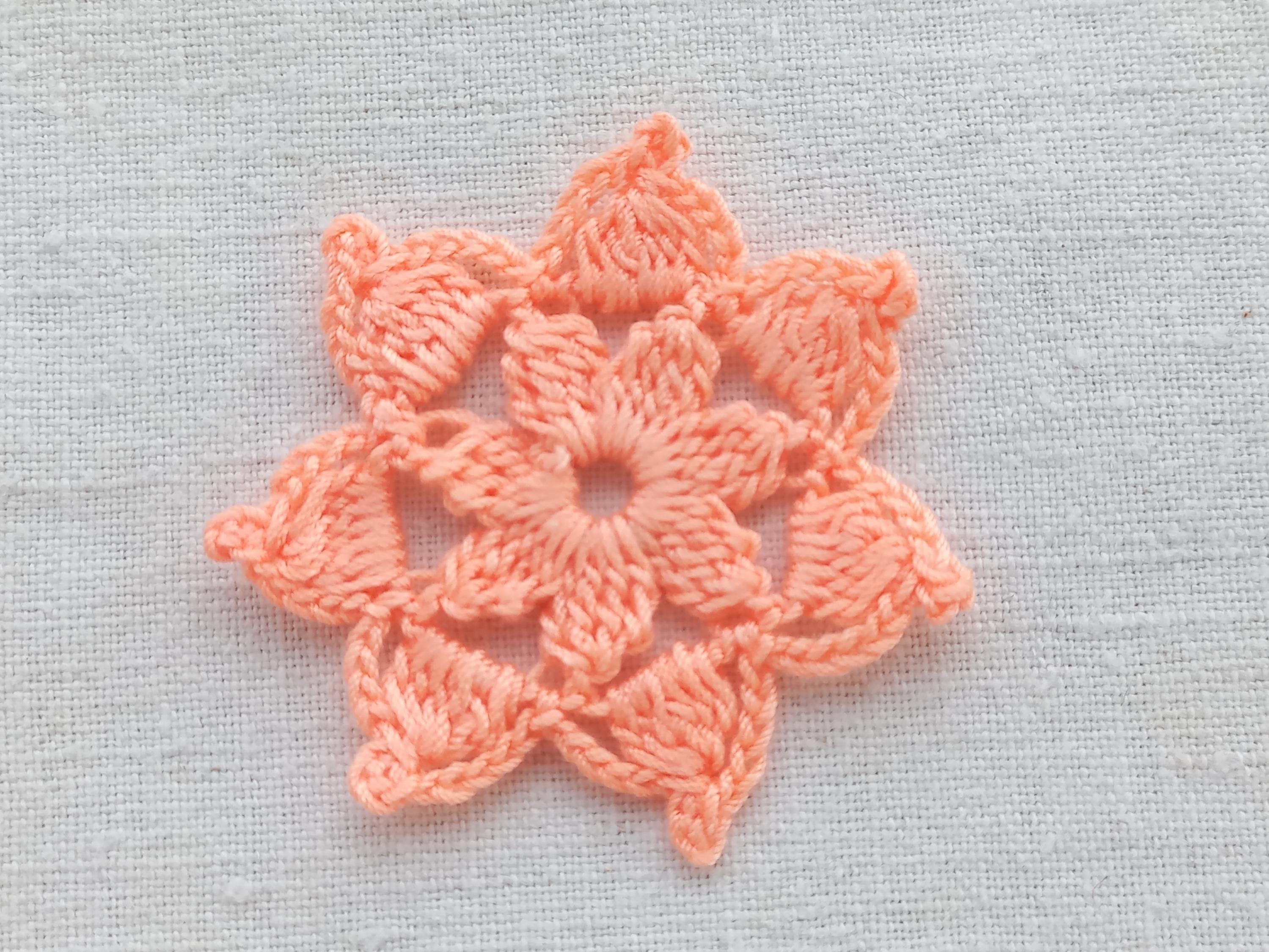 Crochet Pattern Flower Motif - Irish Lace Motif Pattern - Crochet