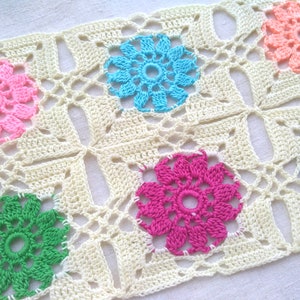 Crochet pattern motif Granny Floral motif granny square Pattern