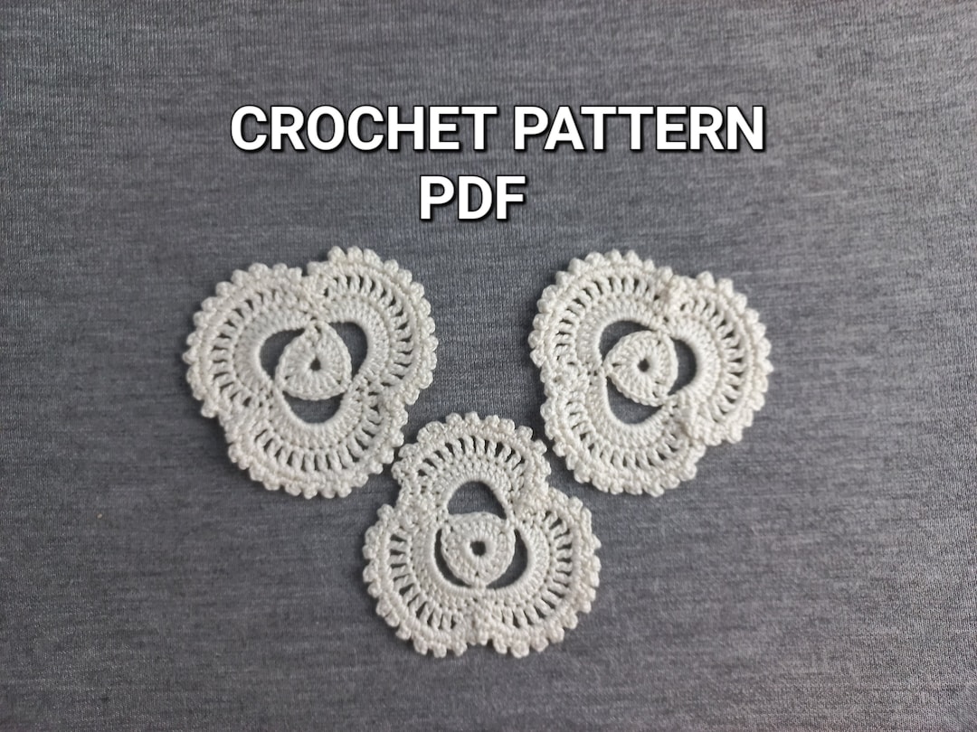 Crochet Motif Pattern Irish Lace Pattern Lace Flower Pattern