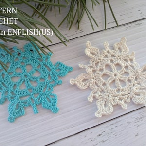 Crochet Pattern Snowflake - Xmas Crochet Pattern - PDF Crochet Snowflake