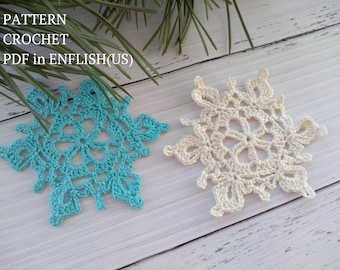 Crochet Pattern Snowflake - Xmas Crochet Pattern - PDF Crochet Snowflake