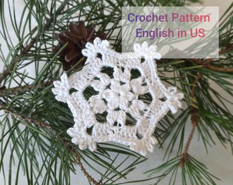 Crocheted snowflake Pattern Christmas decoration