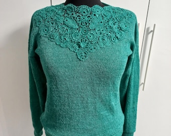 Women's Knitted Sweater  Handmade Cozy Pullover  Winter Fashion Knitwear