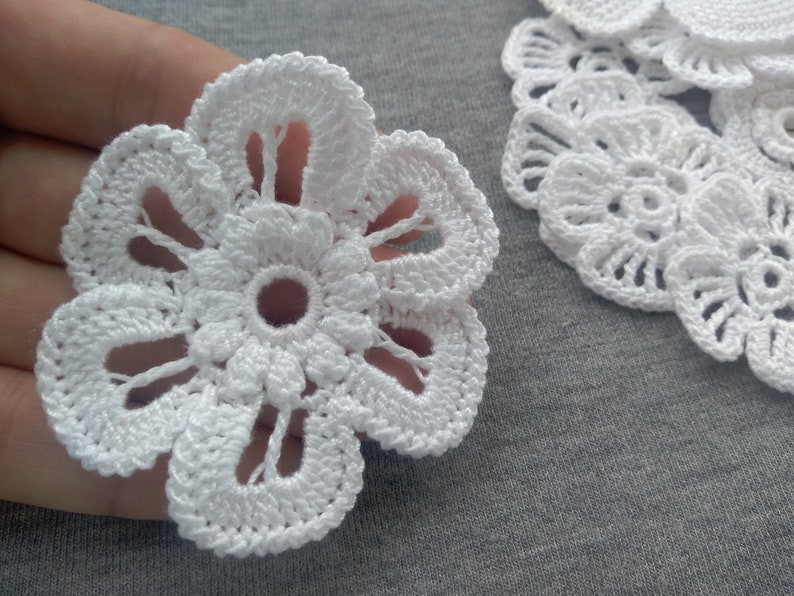 Irish Crochet Flower Motif Set of 45pieces Irish Lace Motif - Etsy