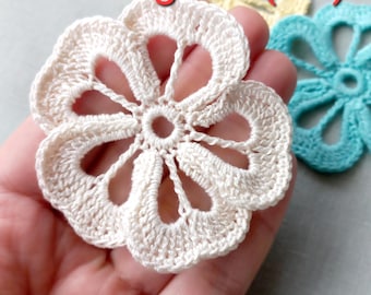 Irish Lace flower motif Pattern pdf tutorial crocheting