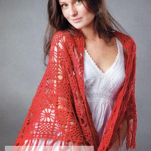 Shawl Crochet Pattern • Lace Shawl Scheme  • Elegant Wrap Pattern • DIY Crochet Lace Scarf