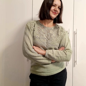 Crochet lace sweater Irish crochet women sweater Women&#39;s crochet pullover