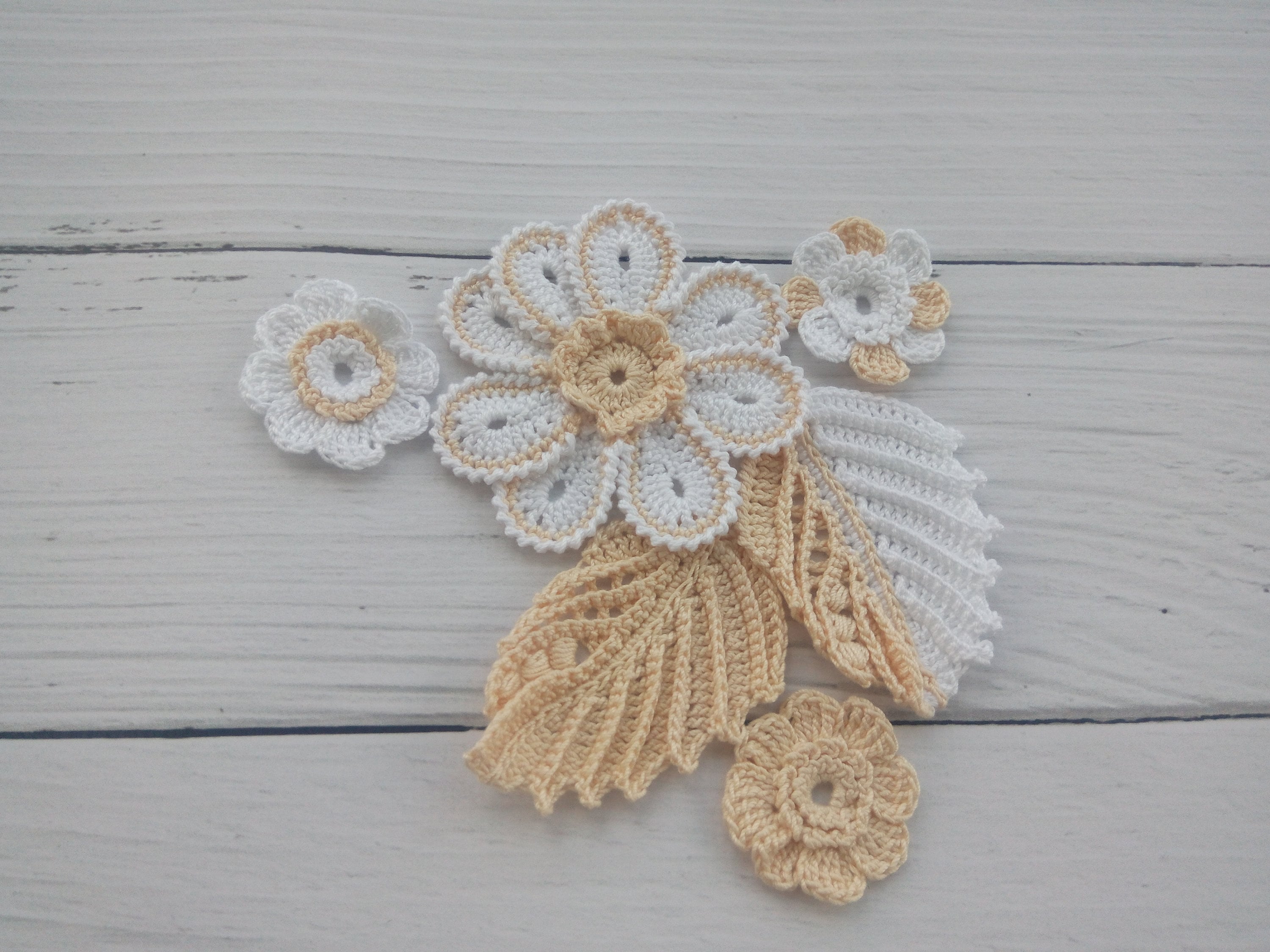 Crochet Flowers Motif Set Of 25 Motifs Crocheted Flowers And Leaves crochet-flowers-motif-set-of-25-motifs-crocheted-flowers-and-leaves