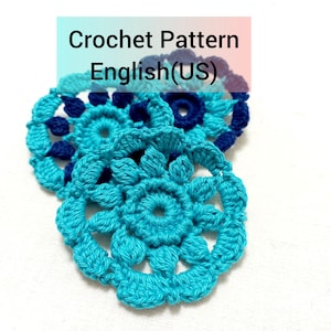 Irish crochet Pattern Crochet flower motif Pattern Crochet applique flower pattern