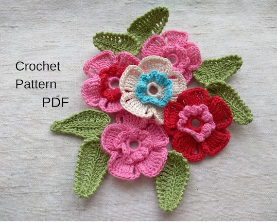 Crochet Flowers Pattern Book: A Collection of Crochet Flower Patterns,  Including Tips and Tricks for Designing Your Own Flower Patterns With   Beginners and Experienced Crocheters Alike by Rl Kotob