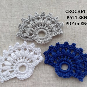 Crochet Pattern Motif - Irish Lace Motif -Crochet Applique Motif