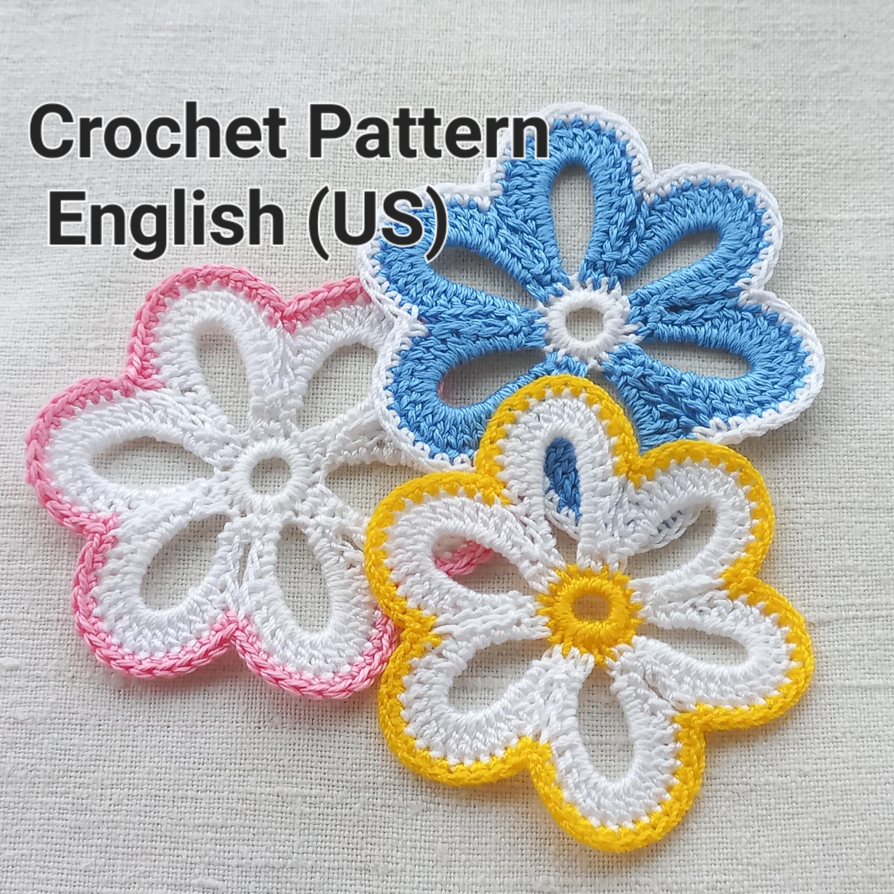 Irish Crochet Flower Applique Pattern