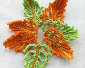 Crocheted Autumn Leaves Set 7pieces motifs
