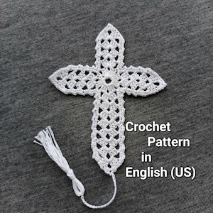 Cross Bookmark Crochet Pattern Easter gift Pattern PDF Detailed tutorial crochet