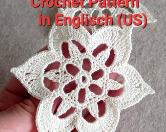 Irish Lace Motif Crochet Pattern PDF: Vintage Crochet Applique Lace Motif for Decor PATTERN