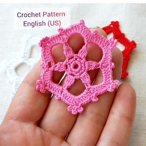 Crochet flower motif Pattern Irish Lace motif Tutorial DIY crochet beautiful flower applique Download