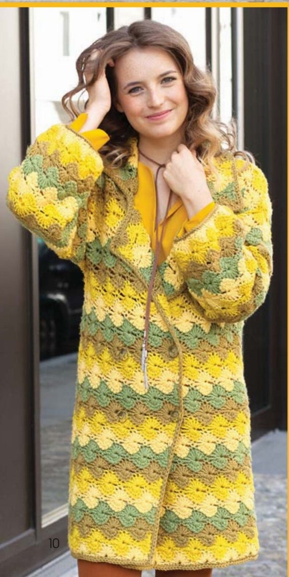 Women's cardigan crochet pattern Crochet cardigan Long crochet cardigan Pattern