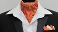 Mens Orange and Gold Paisley Satin Ascot Cravat / Pocket Square