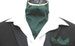 Mens Bottle Green Plain 100% Cotton Ascot Cravat + Kerchief 