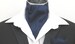 Mens Navy Blue Plain 100% Cotton Ascot Cravat + Kerchief 