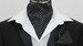 Mens Black and White Pin Dot Cotton Ascot Cravat + Kerchief 