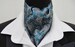 Mens Silver Grey and Teale Paisley Design Satin Ascot Cravat and Pocket Square 