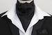 Mens Black Shot Paisley Satin Ascot Cravat + Kerchief 