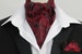 Mens Burgundy and Rich Red Paisley Satin Ascot Cravat and Pocket Square 