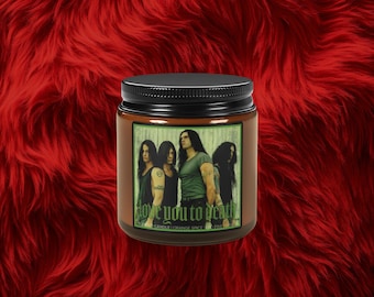 Heavy Metal Candle | Type O Negative, Gothic Gift, Gift for her, Peter Steele, Gothic Candle Scents, Heavy Metal Gift, Goth Home Decor