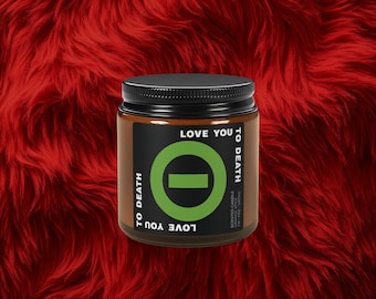 HEAVY METAL Candle | Love You to Death Candle, Gothic Gift, Gift for her, Type O Negative, Gothic Candle, Heavy Metal Gift, Peter Steele
