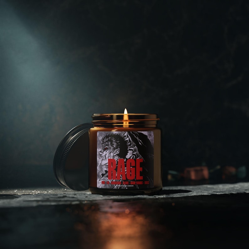 Anime Inspired Candle, Black Swordsman, Berserk, Goth Candles, Gift for Him, Gift for Her, Emo Candle, Anti Valentines image 3