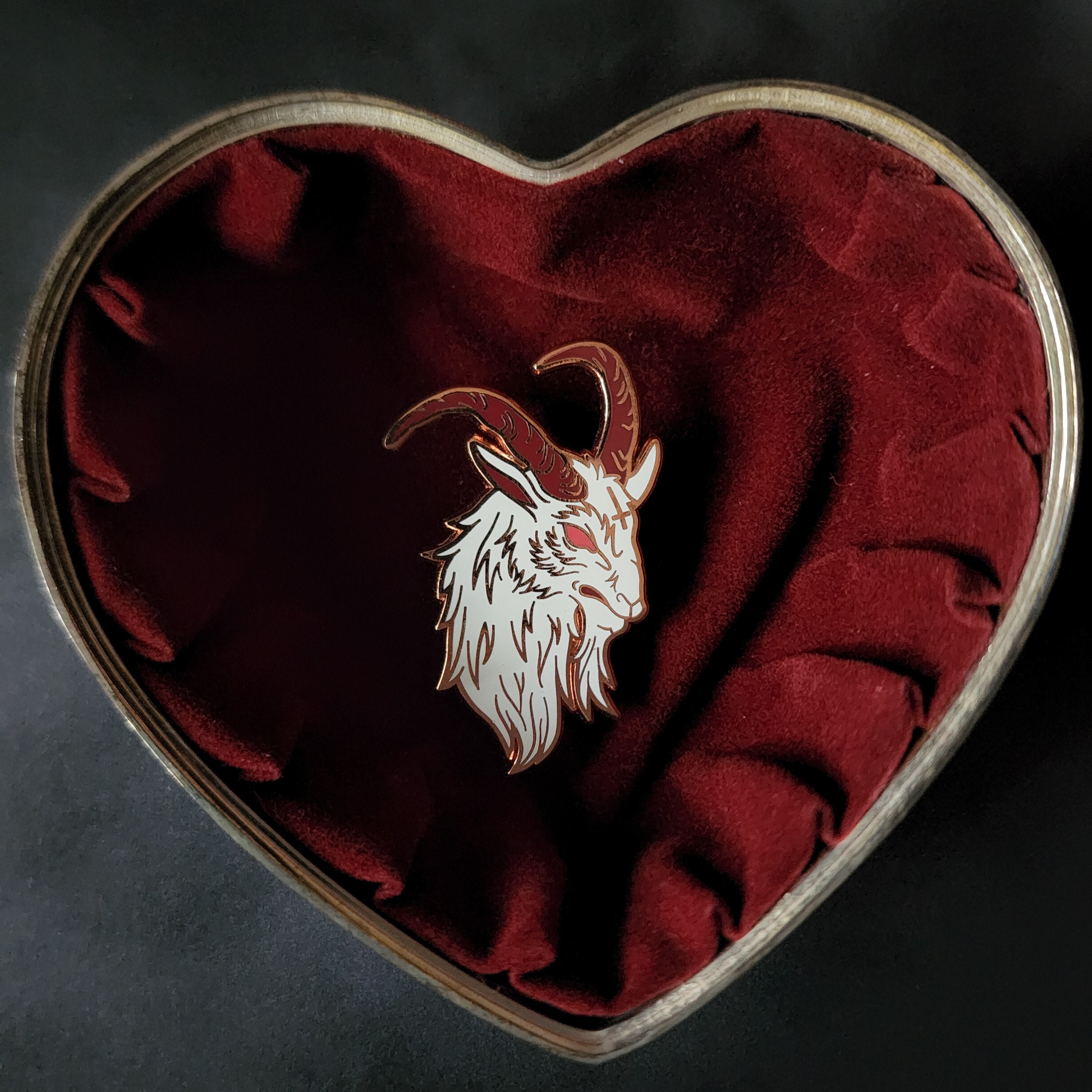 Gyat Pin Follow Me to Hell Goat Enamel Pin – Rose Gold, Dark Art - Etsy