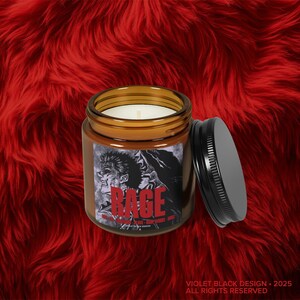 Anime Inspired Candle, Black Swordsman, Berserk, Goth Candles, Gift for Him, Gift for Her, Emo Candle, Anti Valentines image 2