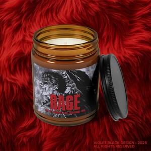 Anime Inspired Candle, Black Swordsman, Berserk, Goth Candles, Gift for Him, Gift for Her, Emo Candle, Anti Valentines image 5