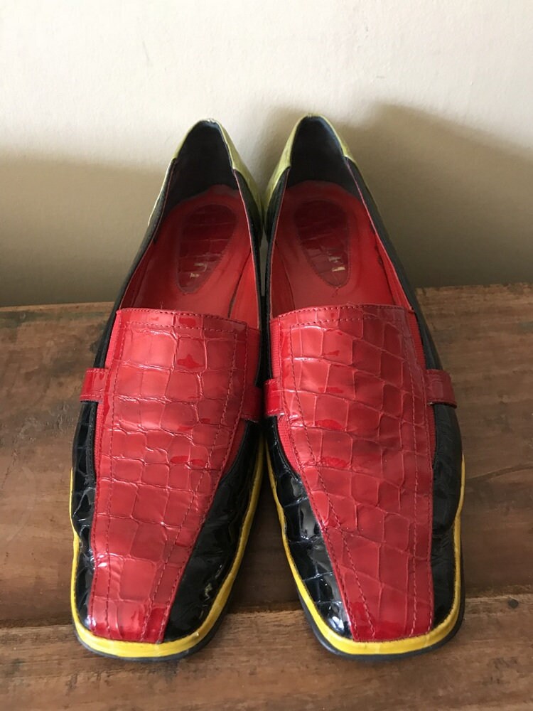 Amalfi by Rangoni Color Block Loafers Leather Loafers | Etsy Canada