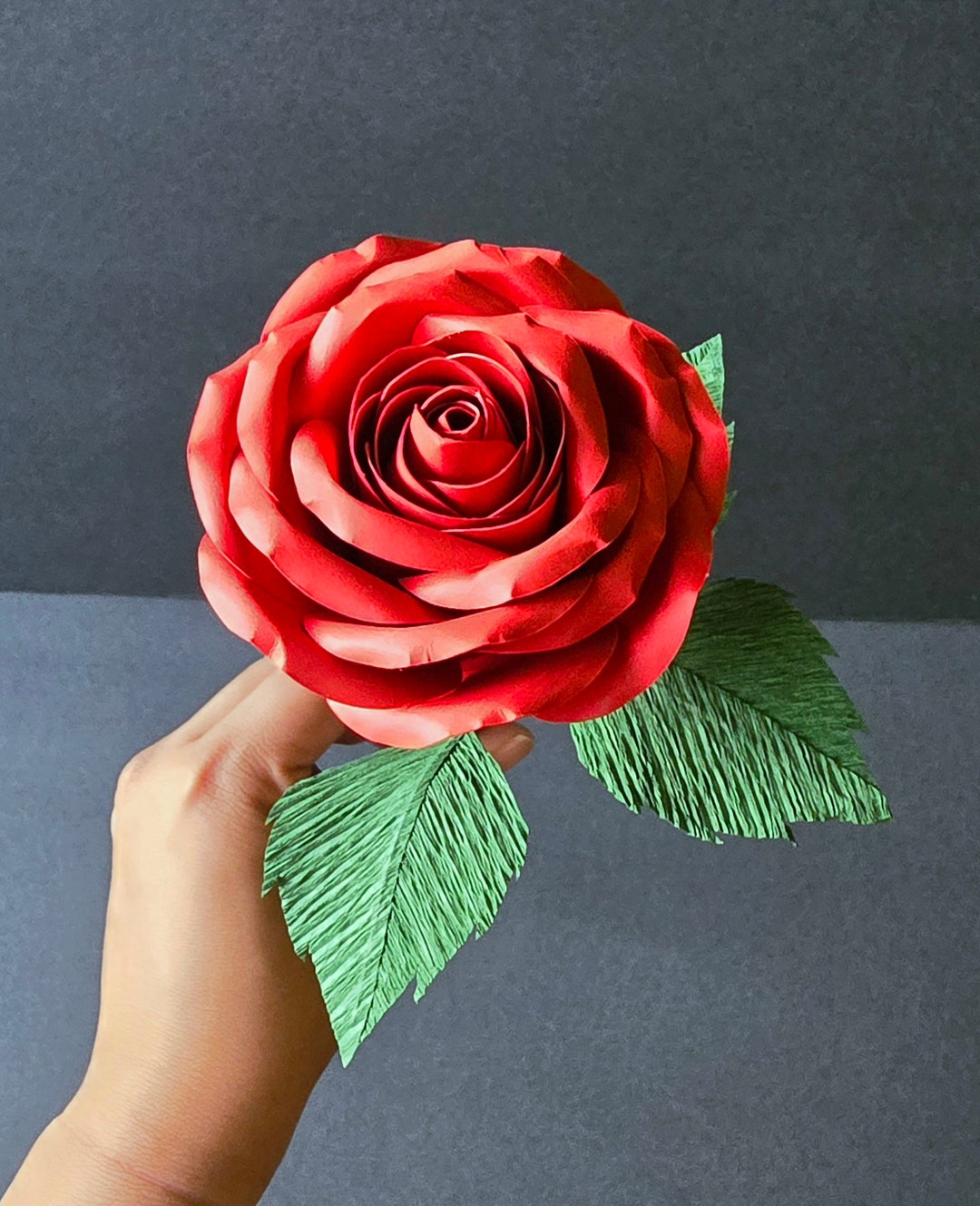 Homemade Paper Roses Paper Rose, Paper Flower, Anniversary Gift, Valentine Gift, Birthday ...