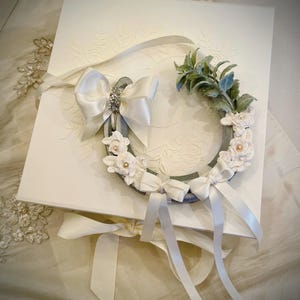 wedding gift, Real horseshoe, with luxury monogram gift box & personalised keepsake scroll.