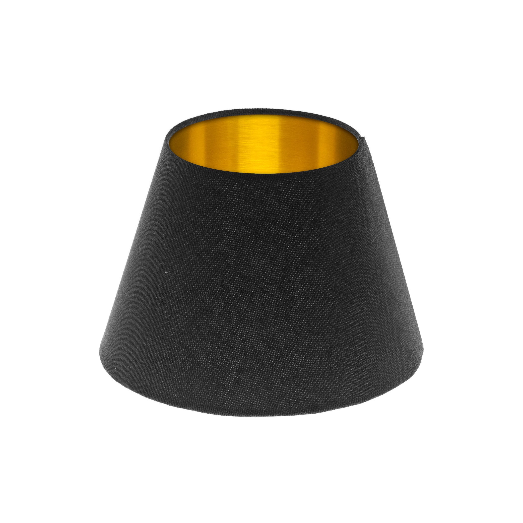 Black Empire Lamp Shade Tapered Lampshade Brushed Gold Inner Etsy UK