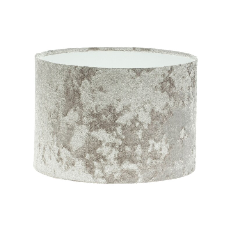 grey crushed velvet table lamp