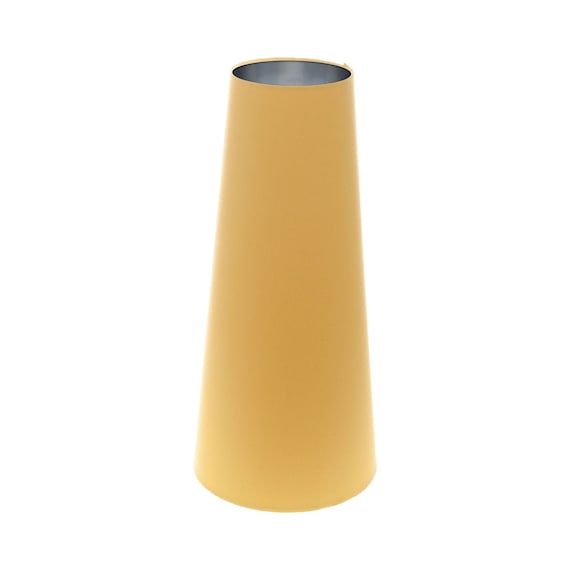 Mustard Yellow Tall Tapered Lampshade Brushed Silver Inner Mustard Yellow Tall Tapered Lampshade, Tall Lamp Shades