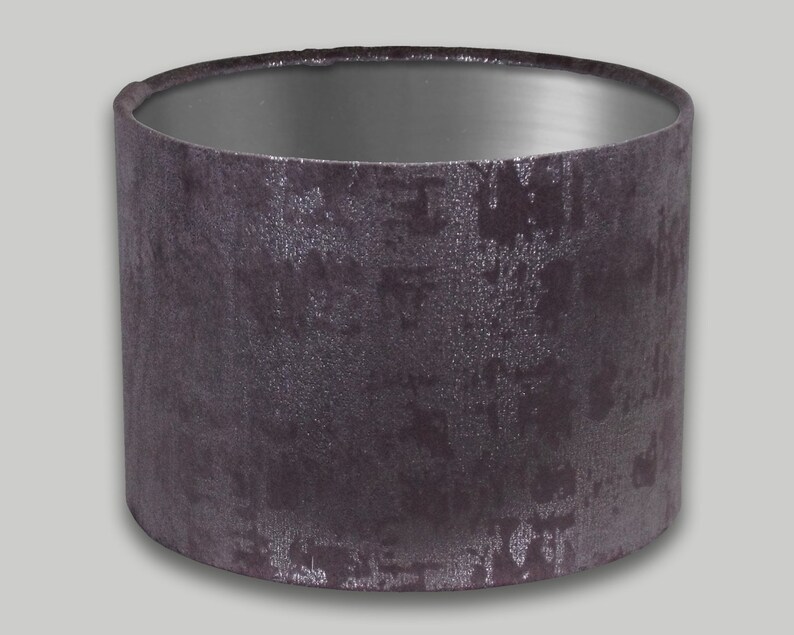 Mercury Black Silver Velvet Drum Lampshade 20cm 25cm 30cm 35cm 40cm 50cm 60cm 70cm Lamp Shade Lightshade