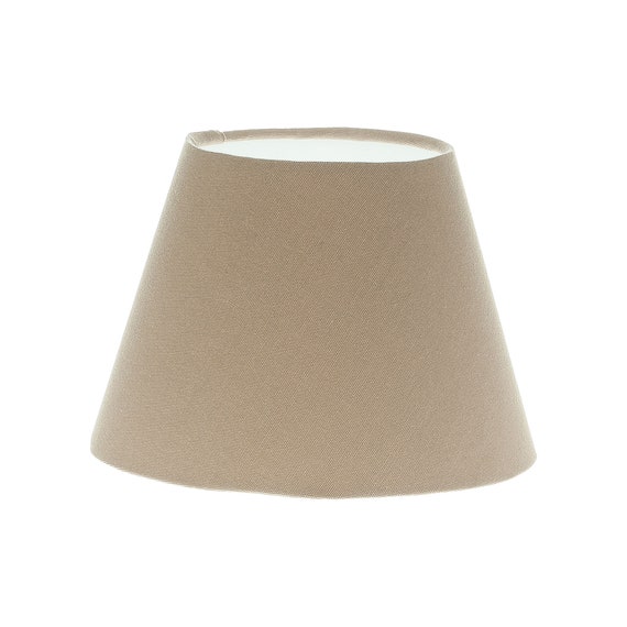 Dark Beige Cotton Lampshade Empire Tapered Lampshade Pleated Cotton Fabric