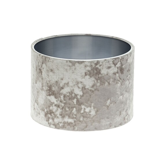 silver crushed velvet bedside lamp