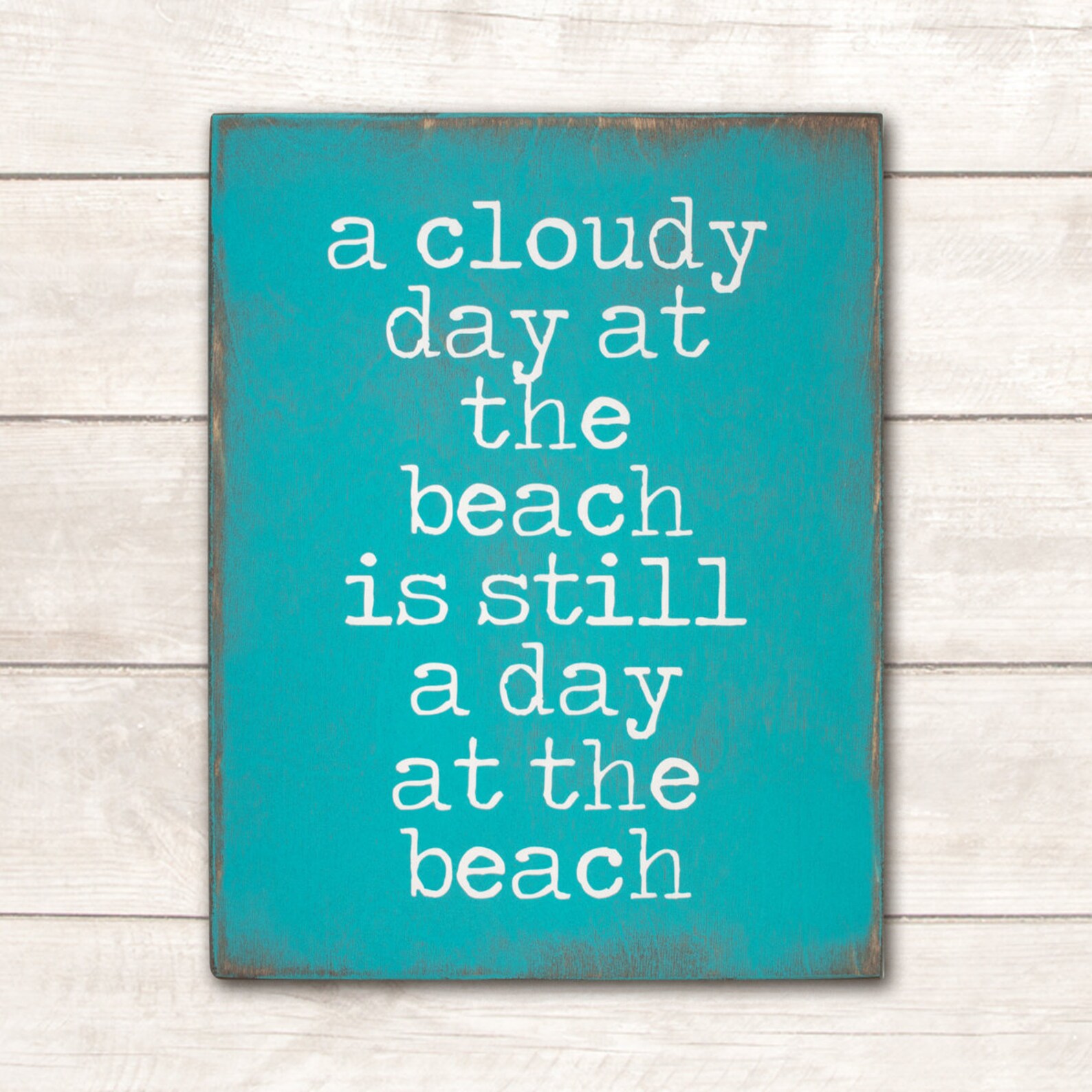 Beach Wall Art Beach Wood Sign Beach Home Decor Cloudy Day Etsy Canada