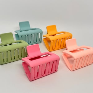 Colourful Matt claw Clips Pack of 5