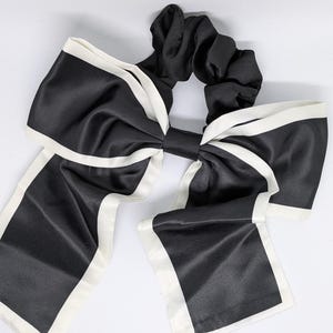 Womens Girls Black And White Bow Hair Bobble Claw Clip Clamp Hair Accessories