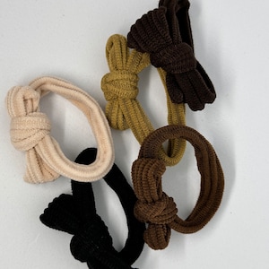 5 Womens elasticated hair Bow bobbles, hair tie, Scrunchies