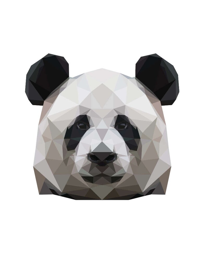 panda geometric drawing