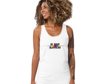 Be your own hero Pride Men's White Tank Top